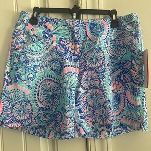 Lilly Pulitzer Luxletic Nakia Blue Grotto Pull on shorts